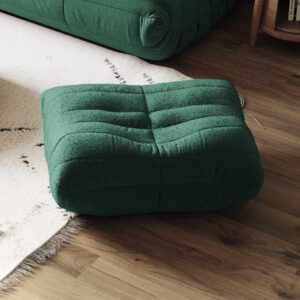 sdorens ottoman, fireside chair, footrest, lazy floor sofa couches, corner chair sofa for living room bedroom salon office-green