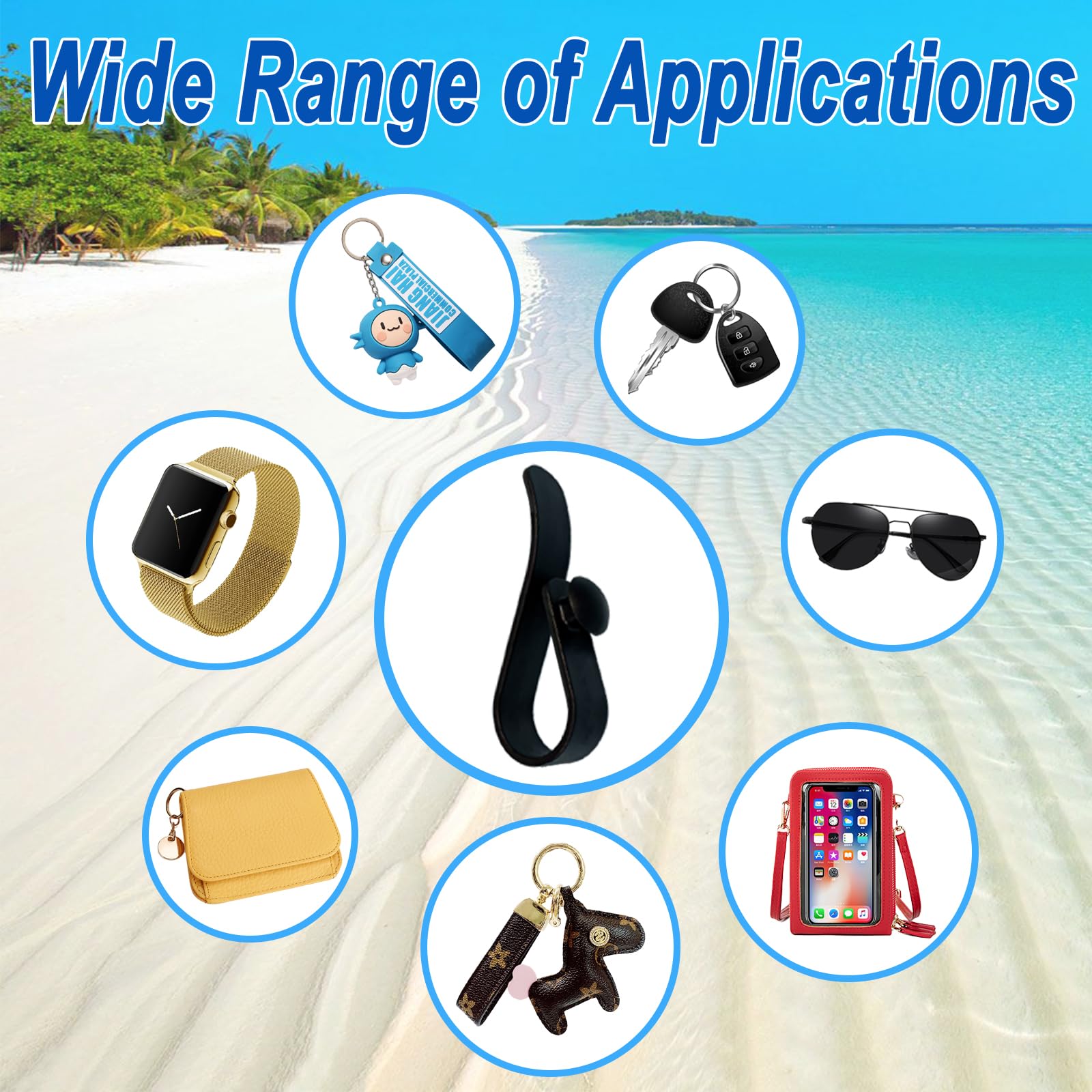 CULASIGN 3Pcs Hooks for Bags, Accessories for Bag, Insert Keychain Holder Charms Organize Valuables for Beach Bag