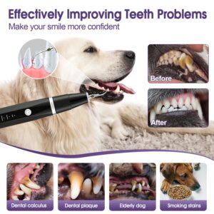 VVHOMIFE Dog Teeth Cleaning Kit-Dog Tooth Plaque Remover-Ultimate Pet Dental Care Kit - Ultrasonic Teeth Cleaner and Plaque Remover for Dogs | Complete Oral Hygiene Solution-Black