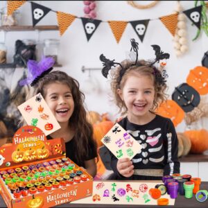 Thuodo Halloween Party Favors, 120 Pieces Assorted Stamps for Kids Bulk, Children Self-Ink Holiday Toy Gifts Game Prizes, Halloween Treat Goodies Bags Filler Classroom Rewards Stationery Set