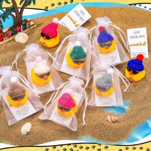 Jenaai 60 Sets Inspirational Mini Rubber Ducks Bulk Thank You Gifts Set You're Ducking Great Team Employee Coworkers Motivational Appreciation Gift with You're Ducking Awesome Cheer Cards Party Favor