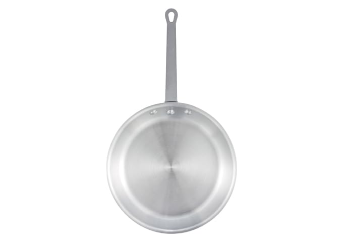 Winco AFP-8S Commercial-Grade Aluminium Fry Pan/Skillet, 8", Silver