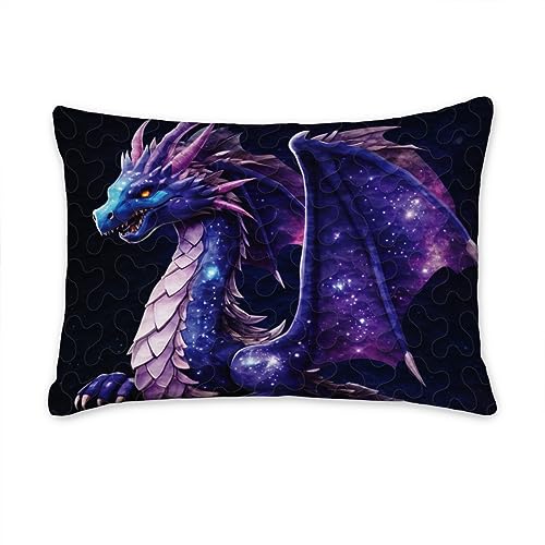 Customized Dragon Quilt Set - Purple Dragon Comforter Set, Dragon Bedding Set - Dragon Comforter All Season, Dragon Quilts, Dragon Bedding Queen Size, Galaxy Dragon Bedding, Dragon Comforter Twin