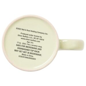 Silver Buffalo Schitt's Creek Rose Apothecary Circle Badge Wax Resist Ceramic Pottery Mug, 17 Ounces