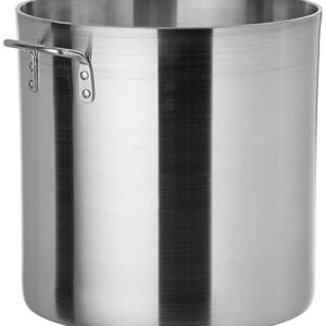 Thunder Group ALSKSP607 Stock Pot, 40 qt, 15" Dia. x 14-1/2"H, 1-1/2"L for Riveted Handle, Aluminum, 6mm Wall Thickness, Dishwasher Safe, Standard Electric, Gas Cooktop