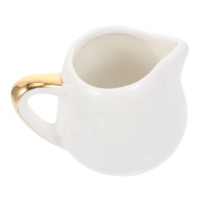 upkoch 1pc milk jug cup milk creamer pitcher coffee creamer pitcher ceramic cream jugs porcelain tea cups gravy holder soy espresso pot ceramic cup european style ceramics white milk foam