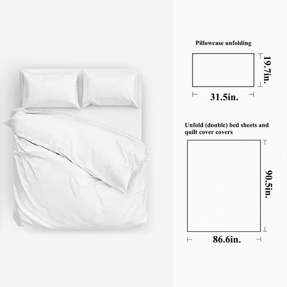 ANDECH Disposable Bed Sheets Travel Disposable Bedding Set Portable Travel Sheets for Hotel One Time Bedsheet Travel Bed Cover (Travel 4-Piece Double) 2 Sets Birthday Gift