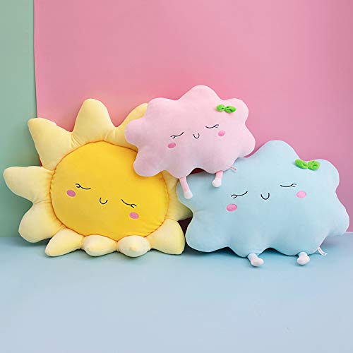 eamve 3D Giant Soft Sun Cushion Pillow,Sun Cloud Plush Pillow Stuffed Toy Throw Pillow for Home Deco Gift Kids Pillow Stuffed Animal Toy,Sun Shape Chair Cushion Sofa Cushion Pillow Car Pillow (Sun)