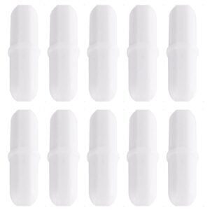 joaoxoko magnetic stir bars,10 pcs ptfe magnetic stirrer mixer stir bar, 20 mm/ 0.8 inch white laboratory stirrer mixer bar (10)