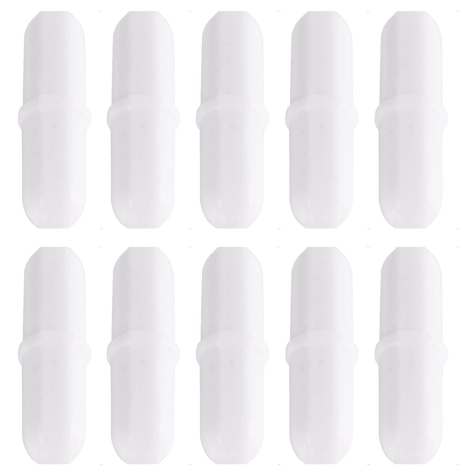 joaoxoko Magnetic Stir Bars,10 Pcs PTFE Magnetic Stirrer Mixer Stir Bar, 20 mm/ 0.8 Inch White Laboratory Stirrer Mixer Bar (10)