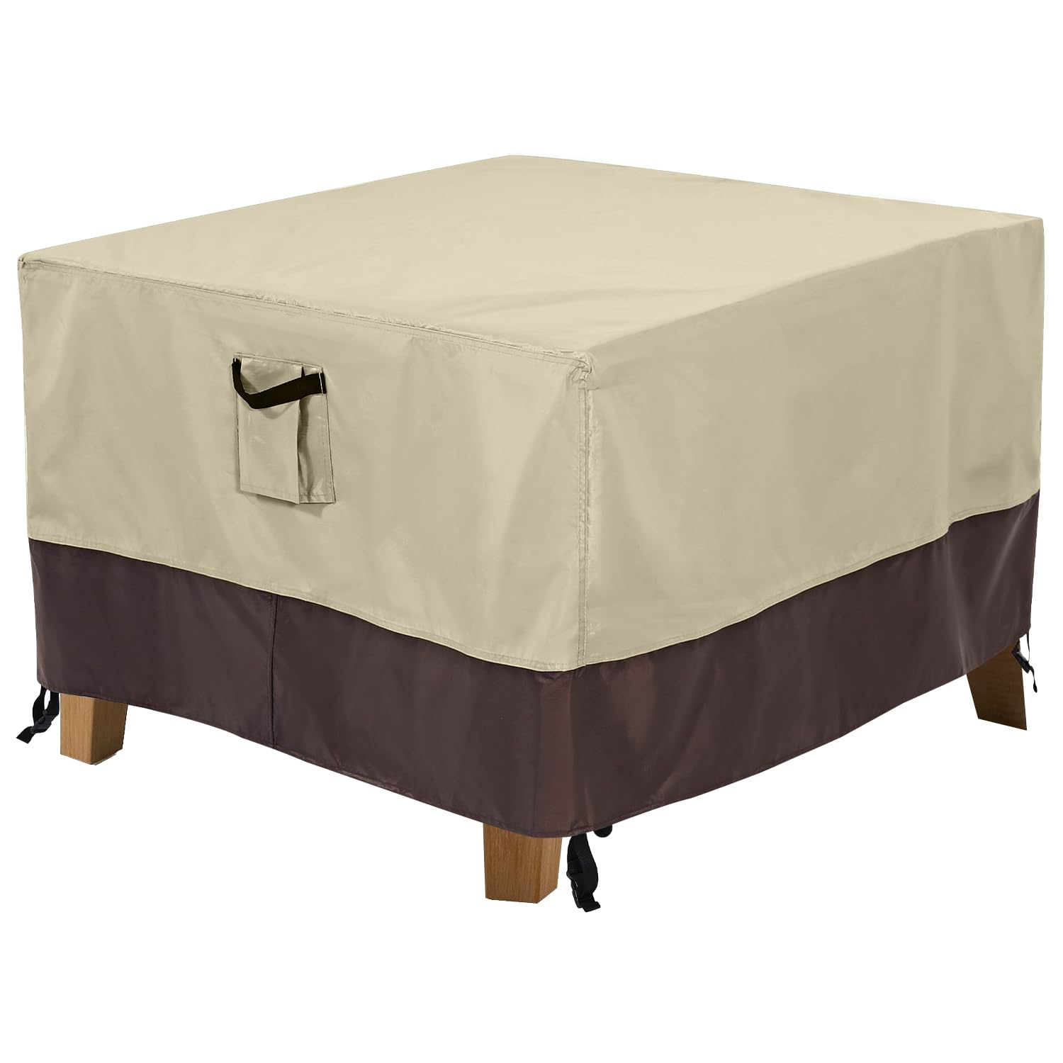 ABCCANOPY Ottoman Cover Upholstered Chair Cover Universal Furniture Cover Chair Cover Common Indoor and Outdoor Waterproof and Dustproof 28x28x17 Beige Brown