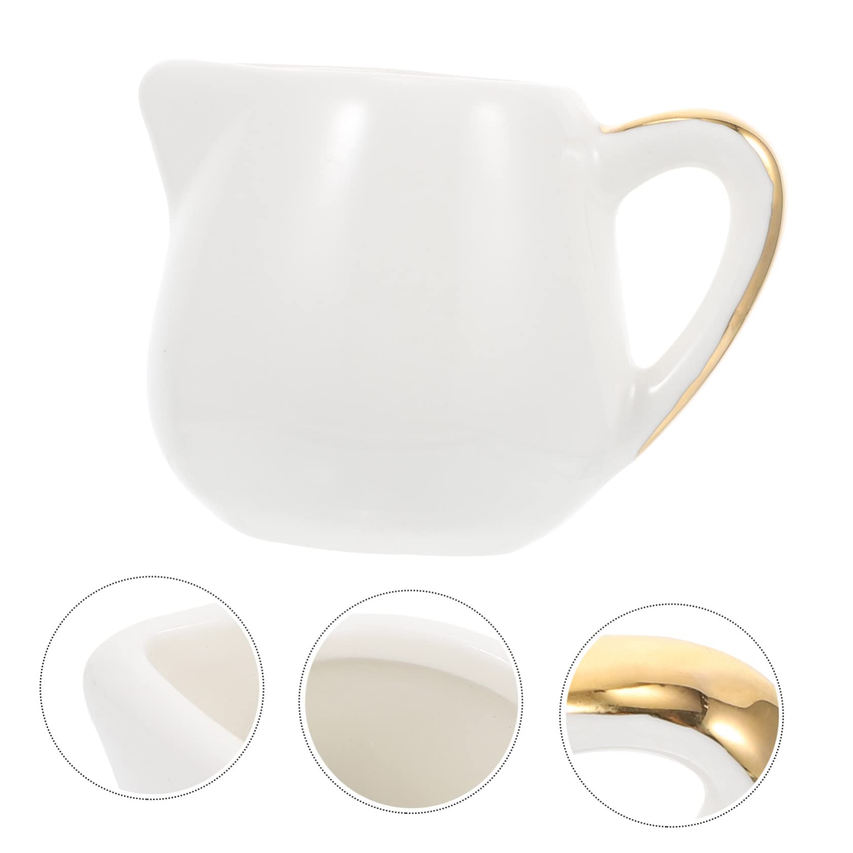 UPKOCH 1pc Milk Jug Cup Milk Creamer Pitcher Coffee Creamer Pitcher Ceramic Cream Jugs Porcelain Tea Cups Gravy Holder Soy Espresso Pot Ceramic Cup European Style Ceramics White Milk Foam