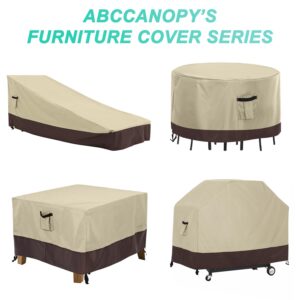 ABCCANOPY Ottoman Cover Upholstered Chair Cover Universal Furniture Cover Chair Cover Common Indoor and Outdoor Waterproof and Dustproof 28x28x17 Beige Brown