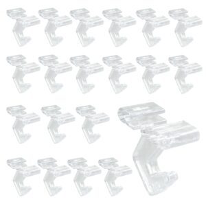 rierdge clear drop ceiling hooks, 20pcs acrylic ceiling hanger track clip suspended ceiling hooks for hanging plants decorations