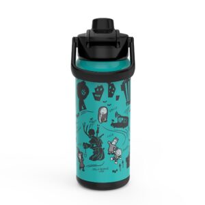 zak! Beacon Insulated Bottle, Disney The Nightmare Before Christmas - 20 oz - Durable Stainless Steel - Double-Wall Vacuum Insulation, Silicone Spout &Leak-Proof Lid - Dishwasher Safe