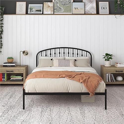 DHP Narla Metal Platform Bed, Queen, Black