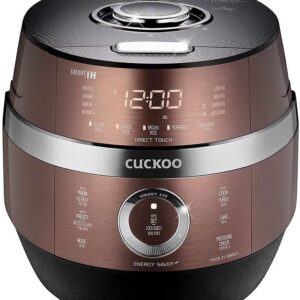 CUCKOO CRP-JHR1009F | 10-Cup (Uncooked) Induction Heating Pressure Rice Cooker | 19 Menu Options, Auto-Clean, Voice Guide, Made in Korea | Copper (Renewed) (Renewed)