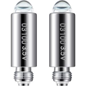 funtery 2 pcs halogen replacement bulbs compatible with welch allyn, 3.5v lamp 06500-u otoscope lamp (03100-u)