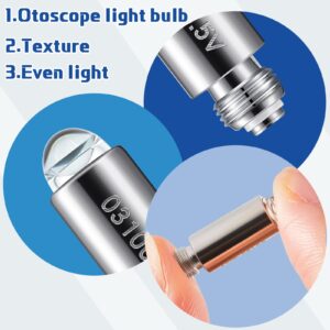 Funtery 2 Pcs Halogen Replacement Bulbs Compatible with Welch Allyn, 3.5v Lamp 06500-u Otoscope Lamp (03100-U)