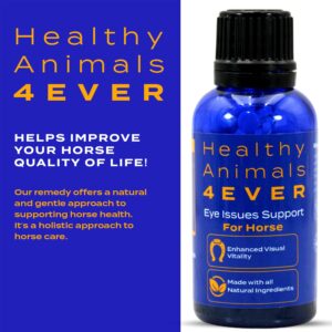 Healthy Animals 4Ever All-Natural Horse Eye Health Support - Maintains Normal Mineral Levels for Horses Eyes - Eye Supplements for Horses - Homeopathic & Highly Effective - 300 Tablets