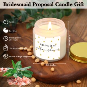 Matron of Honor Proposal Gifts Matron of Honor Silk Robes Wedding Candle Drink Tumbler Gift Box Bridesmaid Proposal Card