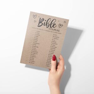 Your Main Event Prints Bridal Shower Games, Fun Activities, Kraft Minimalist Style (Bible Couples Game)