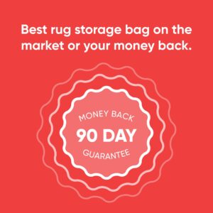 Hulsky Rug Storage Bag - 3 Mil Heavy Duty Rug Storage Bag for Moving and Storage - Fits Rugs up to 6' x 9' - No Vent Holes