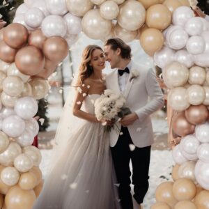 Pearl White Double Stuffed Balloon Arch Metallic Champagne Balloon Garland Neutral Balloon Arch Kit Nude Bobo Cream Apricot Coffee Sand Globos For Boho Baby Wedding Bridal Shower Backdrop Decorations