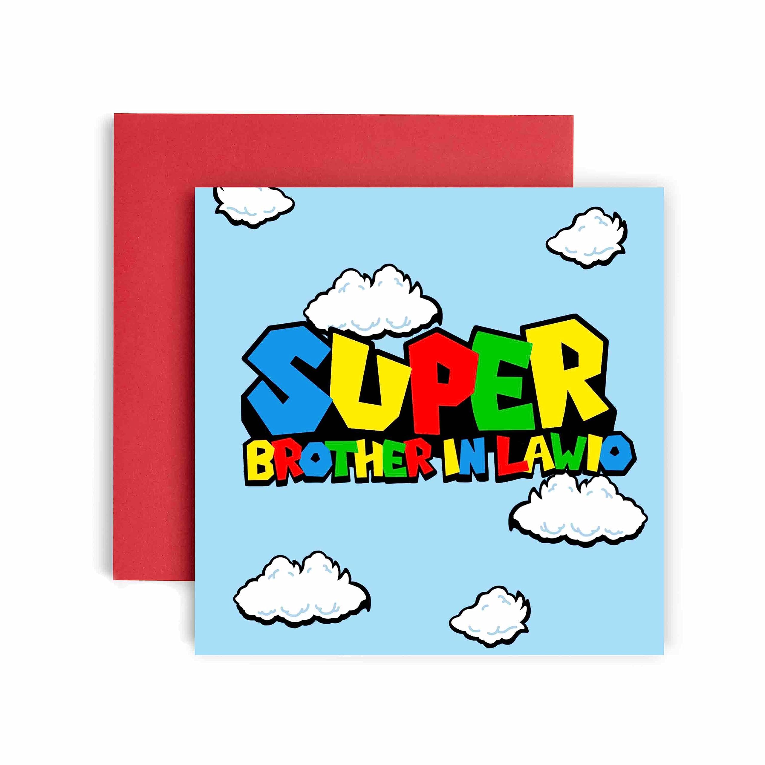 Huxters Birthday Cards for Men - Super Birthday Brother In Law Birthday Card for him - Funny Fathers Day Card for Brother Fun Happy Birthday - 14.8cm (Brother-In-Law)