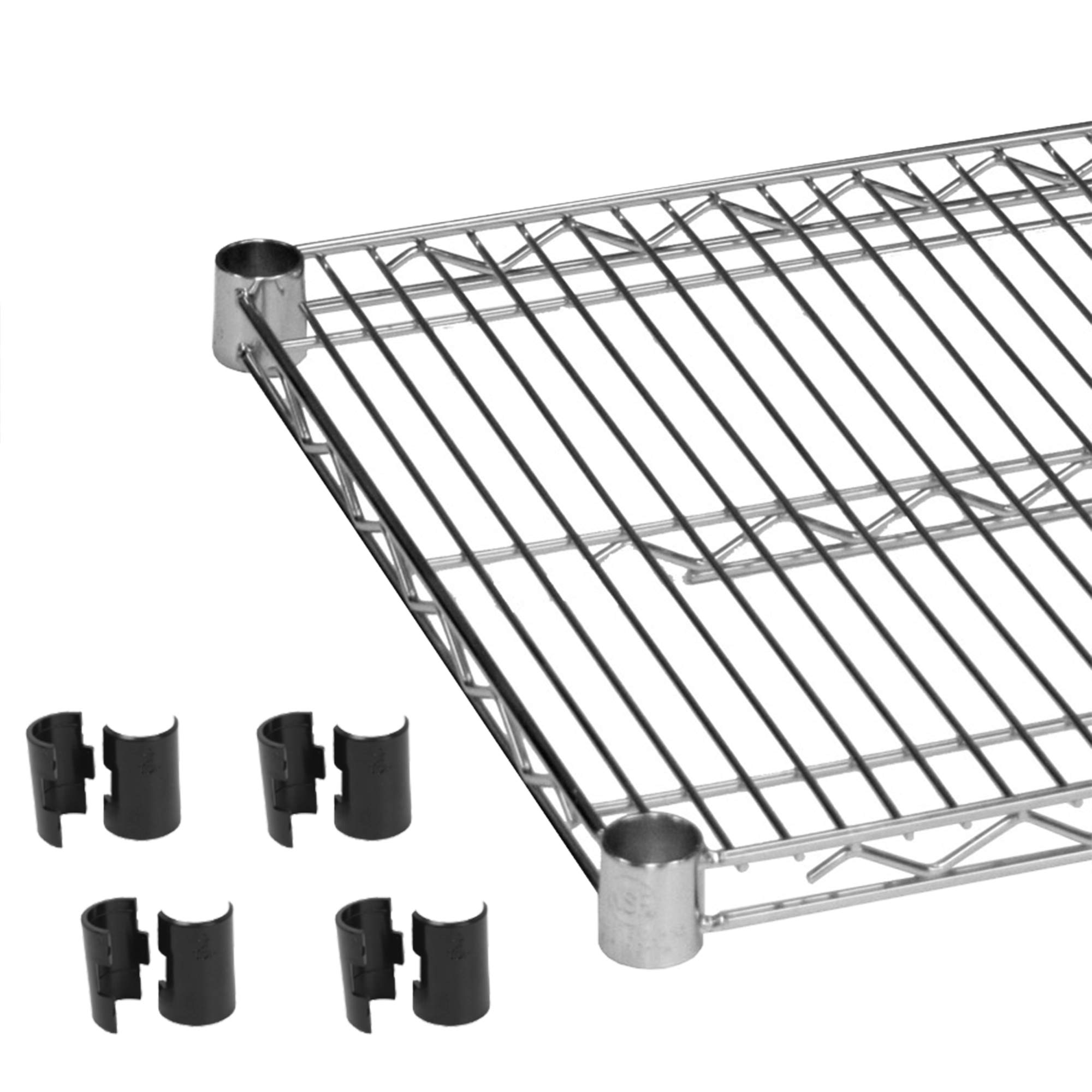 Thunder Group CMSV1848 Wire Shelving, 18" x 48", Chrome Plated Finish, NSF, Pack of 2