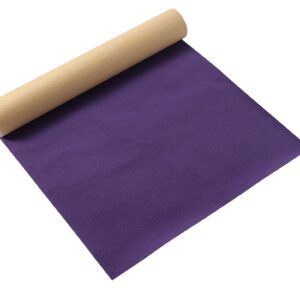 SANSAM Self-Adhesive Flannel Fabric - 17.2''x60'' Roll Soft Purple Adhesive Velvet Flocking Liner for Drawer, Cabinet,Shelves,Jewelry Box, Felt Repair Patch for Clothing, Furniture