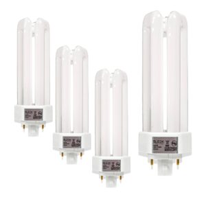 sleeklighting 32 watt t4 tri tube cfl 4 pin gx24q-3 base light bulb 2700k 2030lm - compact fluorescent -warm white light 4pack