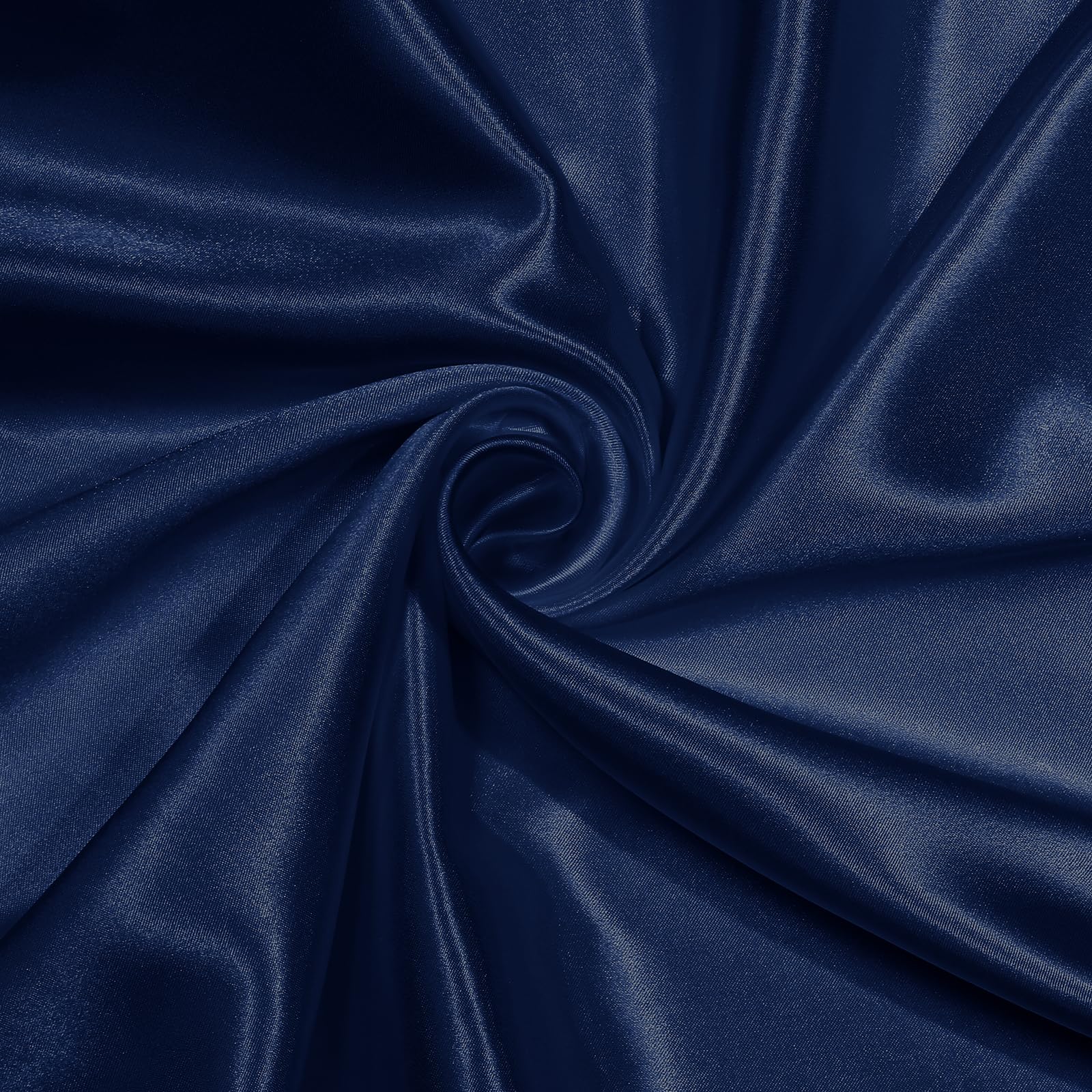 NSGZ Navy Blue Satin Fabric by The Yard, 2 Yards 60" Wide Silky Fabric, Solid Satin Cloth Fabric for Bridal, Wedding, Dress, Crafting, Decoration