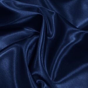 NSGZ Navy Blue Satin Fabric by The Yard, 2 Yards 60" Wide Silky Fabric, Solid Satin Cloth Fabric for Bridal, Wedding, Dress, Crafting, Decoration