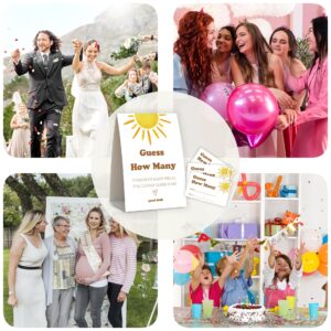 Here Comes The Sun Shower Game,Guess How Many,Baby Shower Games,Wedding Shower Games,Baby Shower Decorations Gender Neutral,Bridal Shower Decoration,Birthday Party Game,50 guess Cards & 1 Sign -11