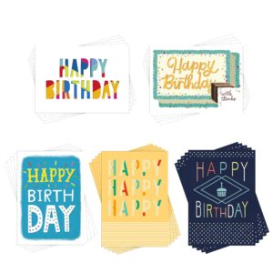 hallmark business 25 pack bulk assorted birthday cards (celebrated & appreciated)