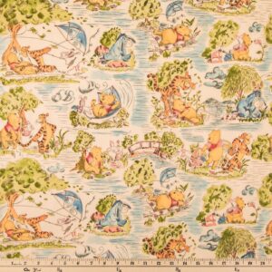 Hobby Lobby Winnie The Pooh Toile Cotton Calico -2 Yard Piece