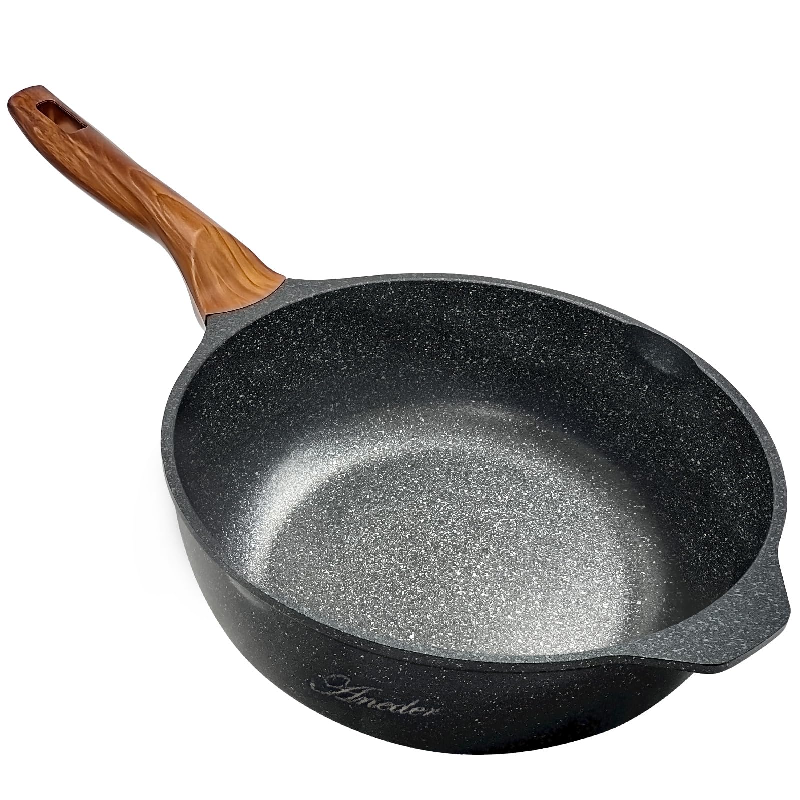 Frying Pan Nonstick Wok Pan, Aneder Woks and Stir Fry Pans 11 Inch Skillet for Electric,Induction and Gas Stoves