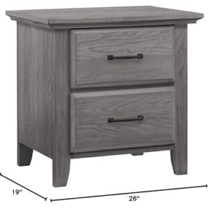 Soho Baby Chandler Premium 2-Drawer Nightstand, Graphite Gray