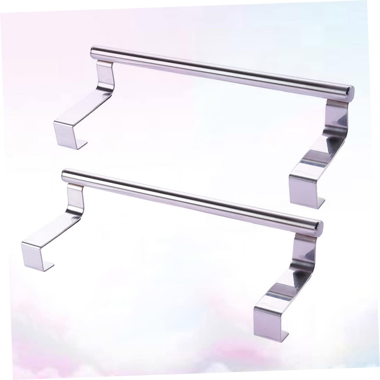 CHILDWEET 2 Pcs Towel Hanger Towel Hanging Rack Stainless Steel Rack Door Organizer Bar Organizer