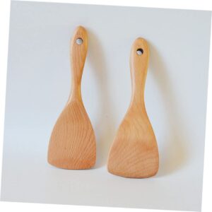 Operitacx Wooden Ladle Cooking Ladle Kitchen Scoop Wood Rice Paddle Rice Cooker Paddle Kitchen Paddle Wood Rice Scoop Wood Spatula Rice Spoon Wooden Paddle Bamboo Long Spoon