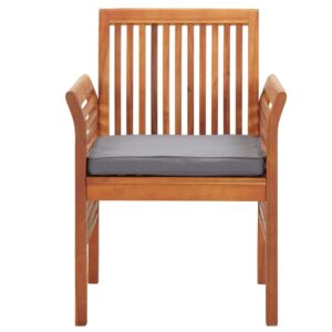 wrjenfsc patio dining chair reading chair garden chairs outdoor chairs lounge chairs with cushion solid acacia wood suitable for poolside, garden, lawn, outdoor