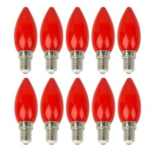 cyisonal 10pcs e14 red light bulb candle bulb buddha lamps led altar bulbs temple decorative lamp buddha bead decorative lamps