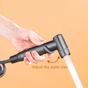 1-In-2-Out Dual Control Valve, Bathroom Faucet Double Handle Dual Control, Dual Control Valve for Bidet and Shower (dual control valve with faucet,black)