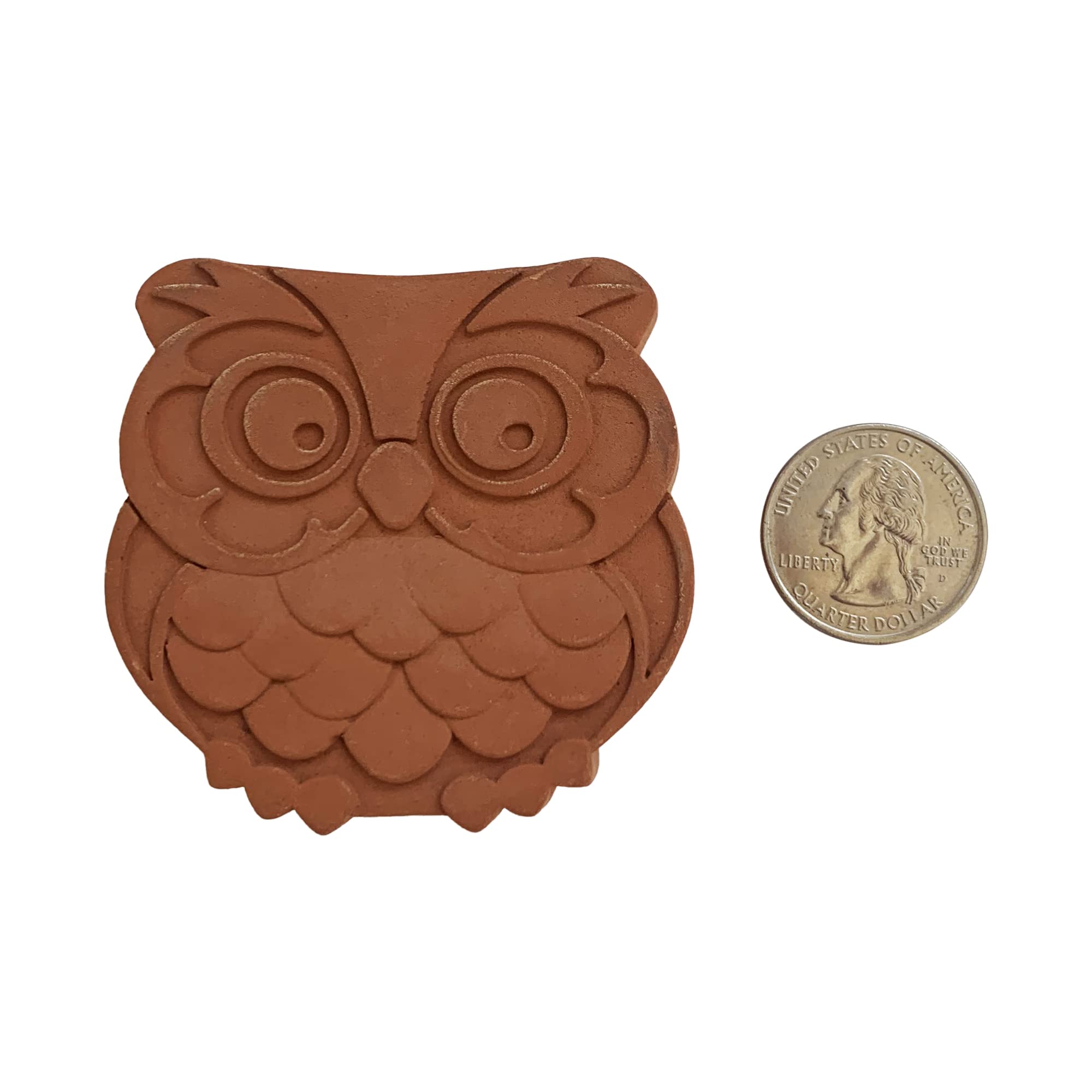 Fox Run Terracotta Brown Sugar Keeper and Saver, Owl, Set of 2