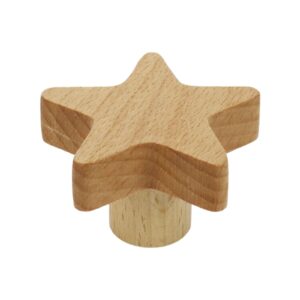 Tsnamay 5Pcs Stars Wooden Wall Hat Peg,Wood Coat Hooks for Hanging Hats,Caps,Bags (5 x Stars)