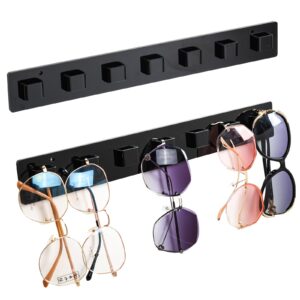 silfgrlf sunglasses holder organizer, 2 pack acrylic sunglasses organizer wall mounted eyeglasses display holder eyewear glasses hanging rack for entryway living room bedroom (black)