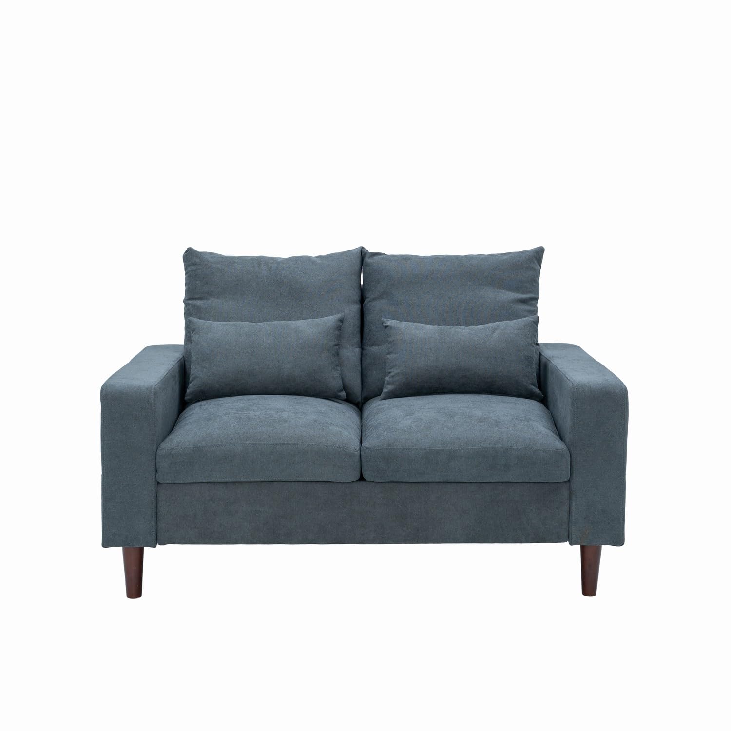 Panana 2 Seater Sofa 2 Seat Loveseat Compact Loveseat Couch Living Room Furniture with Armrest, Grey 2 Seater