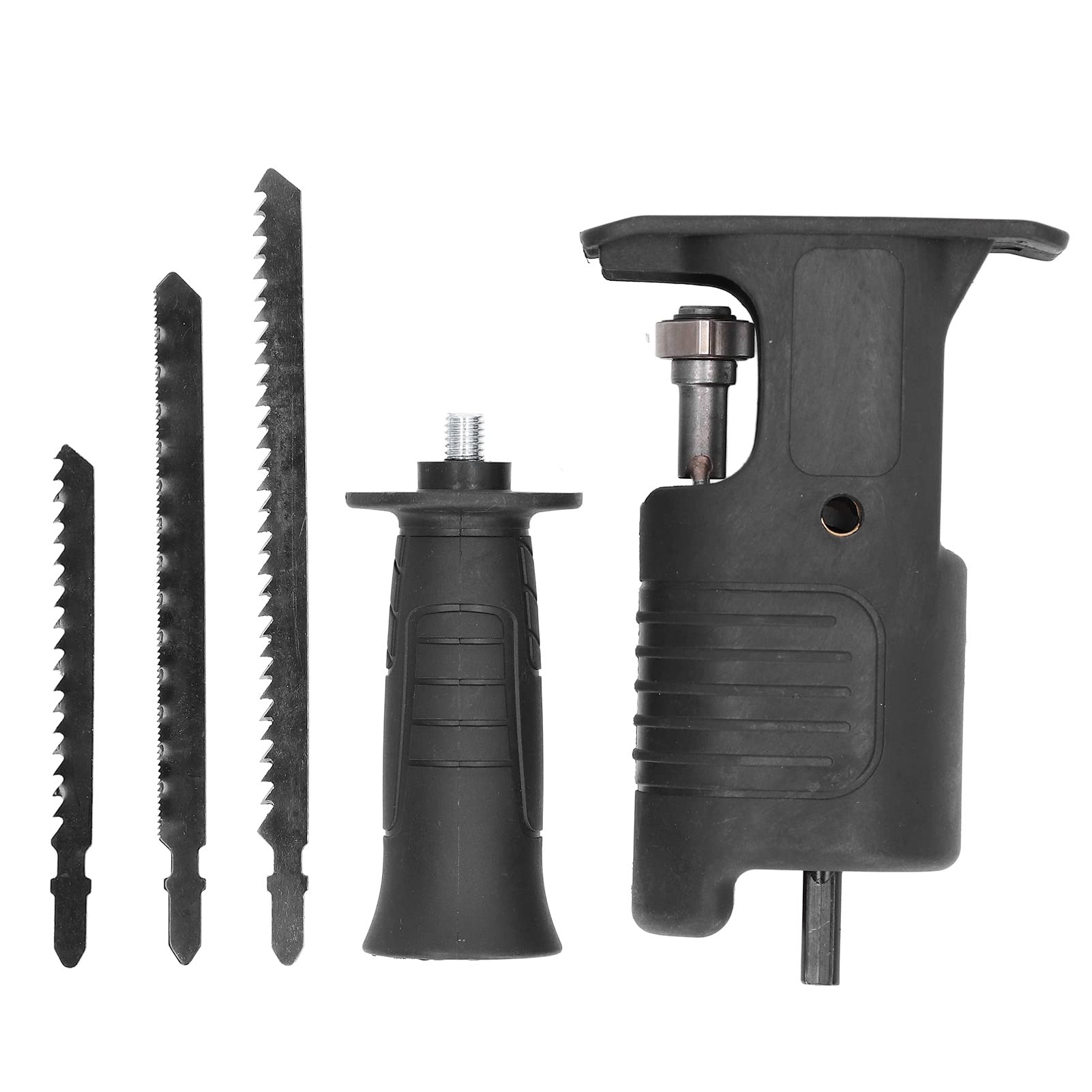 Saw Drill Attachment, Reciprocating Saw Attachment for Cordless Drill with 3 Blades for Metal Wood Cutting Hand Wood Metal Cutter Attachment Drill Saw Attachment Power