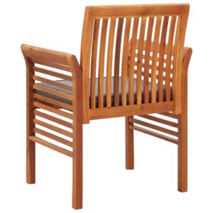 WRJENFSC Patio Dining Chair Reading Chair Garden Chairs Outdoor Chairs Lounge Chairs with Cushion Solid Acacia Wood Suitable for Poolside, Garden, Lawn, Outdoor